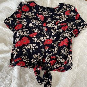 Madewell floral tie top - Size M